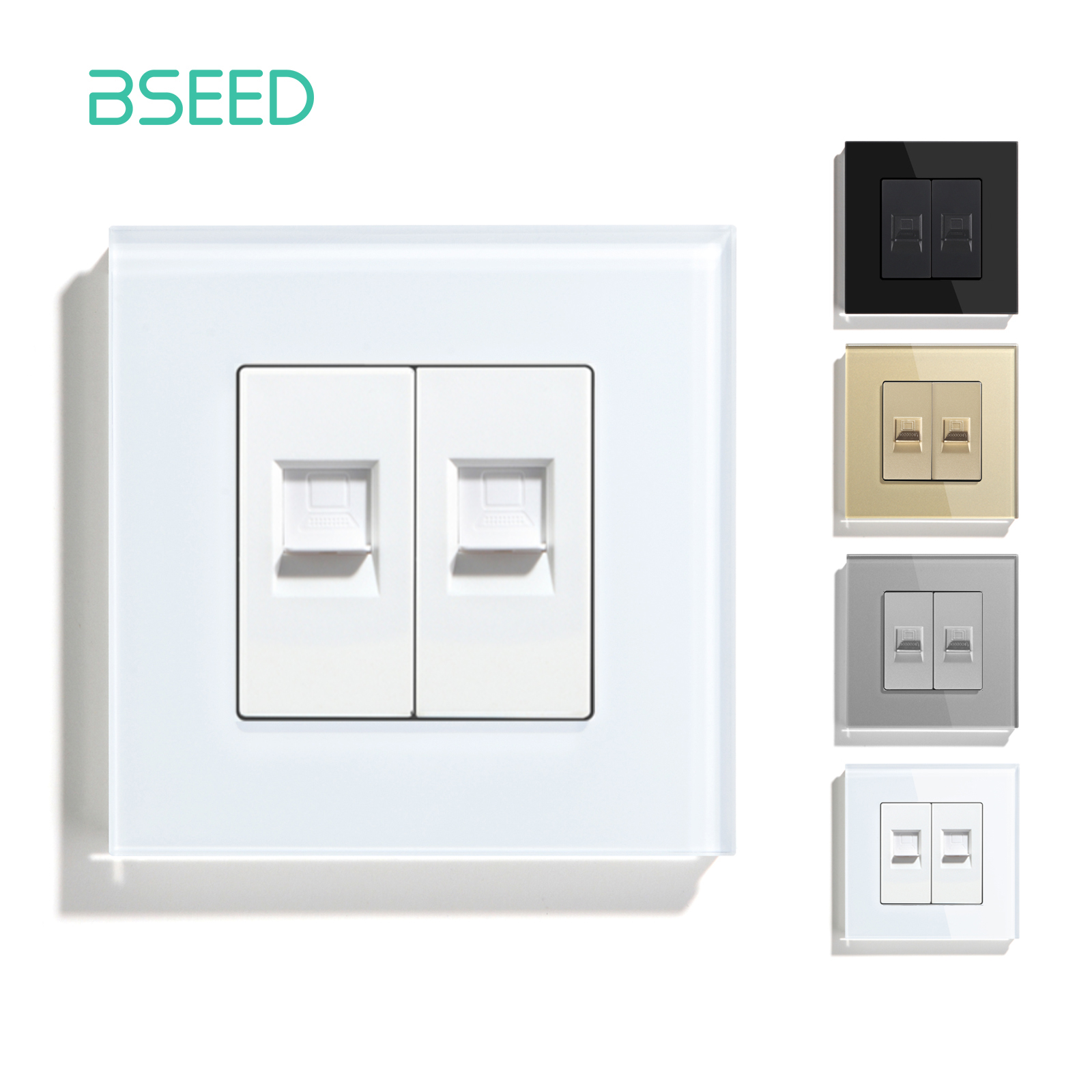 Patch Panel Cat6 - BSEED Double CAT5 Network Data Socket