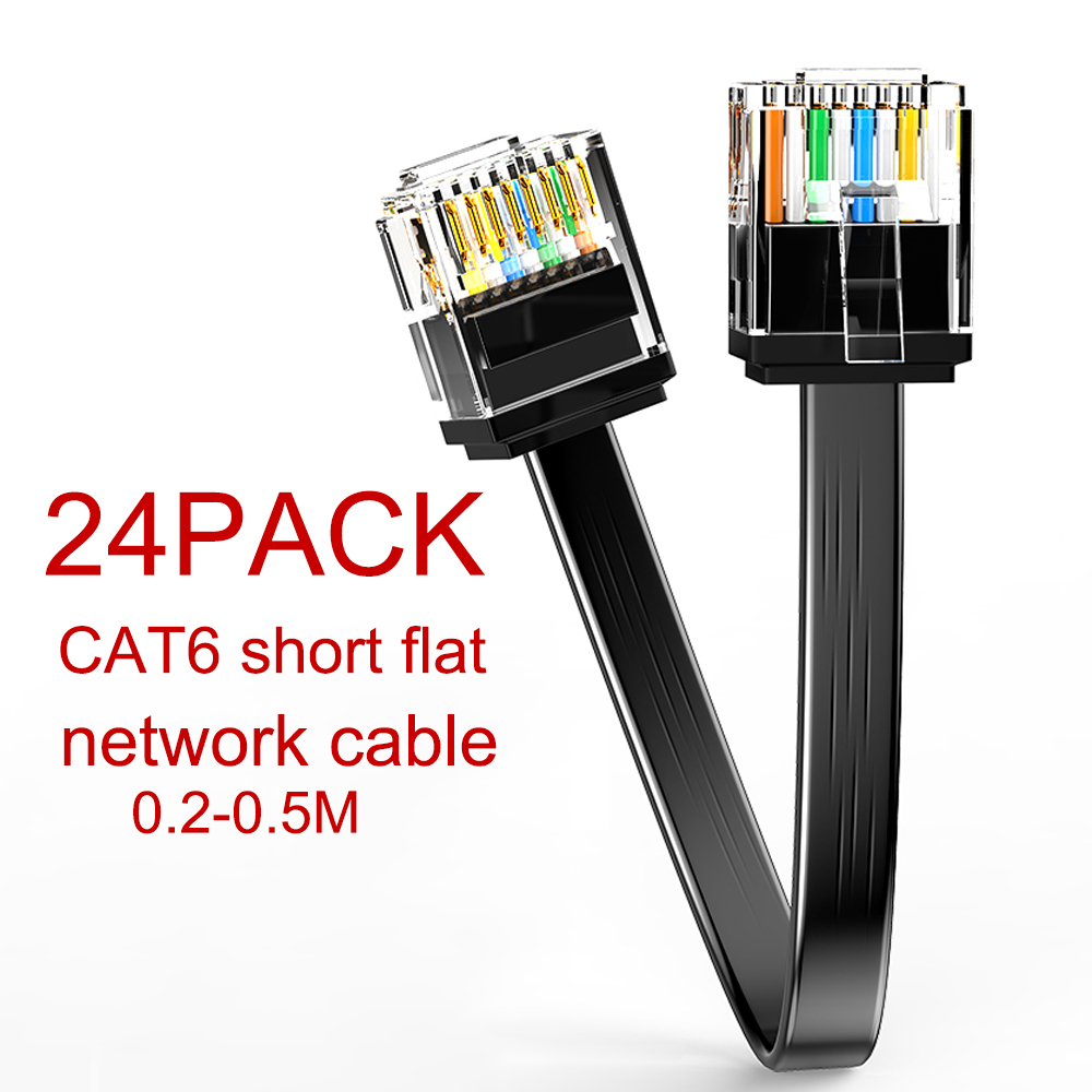 Cat6 24 Pack Short Flat Cat6 E – Patch Panel Cat6 Bewertung und Preis