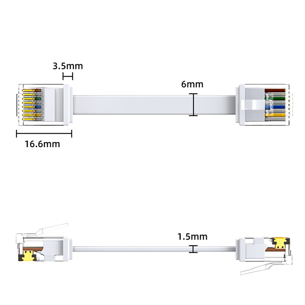 Cat6 24 Pack Short Flat Cat6 E – Patch Panel Cat6 Bewertung und Preis