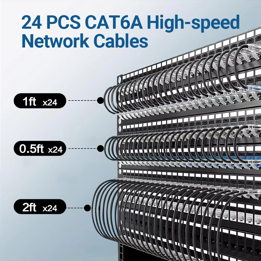 24Pack 0.1/0.15/0.2/0.3/0.5M C – Patch Panel Cat6 Bewertung und Preis